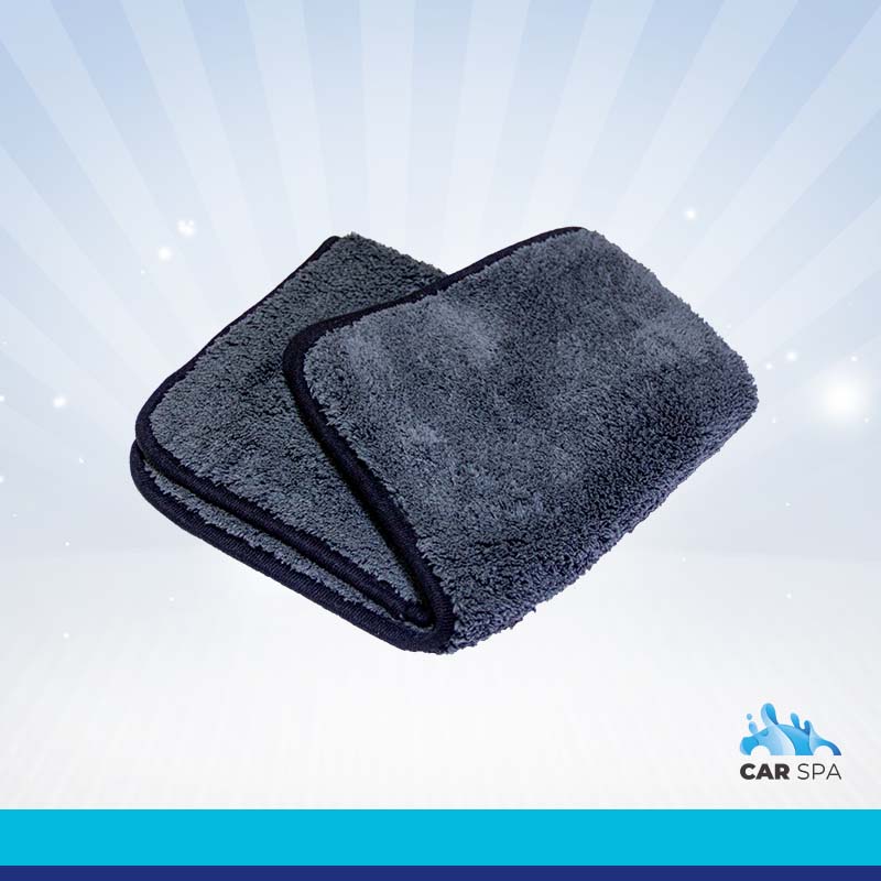 Carspa - Microfibre Towel Double Loop 600 gsm (40x40cm) - Dark Grey