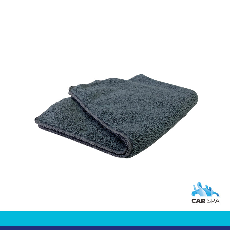 Carspa - Microfibre Towel Single Loop Dark Grey 380gsm (40x40cm)