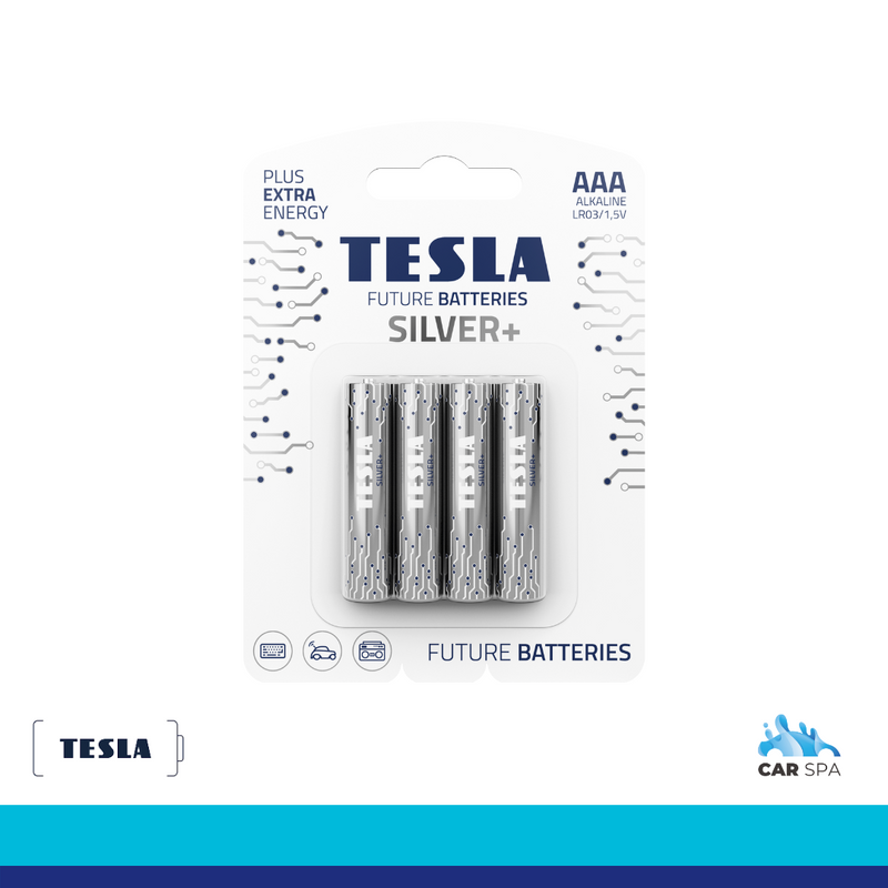 TESLA SILVER+ Alkaline Batteries AAA Type LR03 1.5V