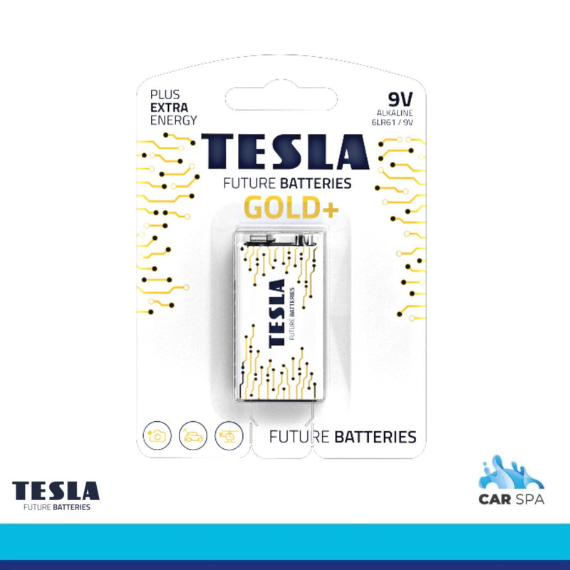 TESLA GOLD+ 9V Alkaline Batteries 6LR61